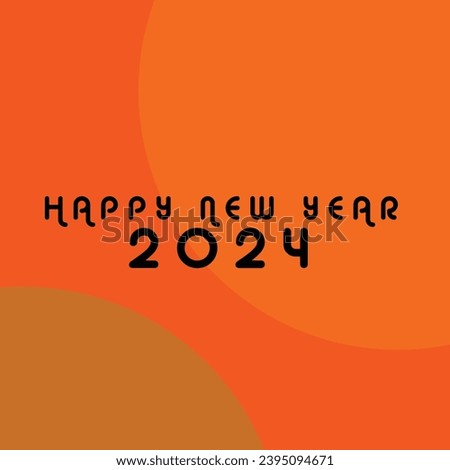 Happy new year 2024 design. With colorful truncated number illustrations. Premium vector design for poster, banner, greeting and new year 2024 celebration