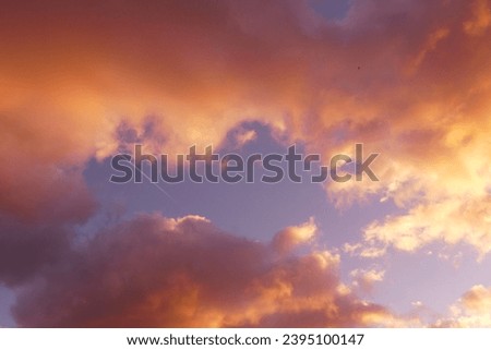 Beautiful clouds in the sky. Cumulonimbus clouds moving gently in the wind. Royalty-Free Stock Photo #2395100147