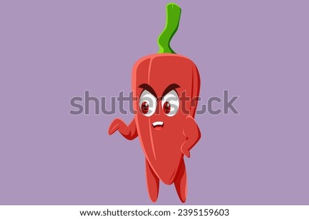 Cute Chili Character Design Illustration