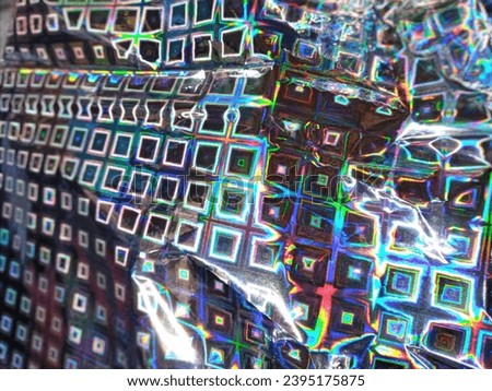 Holographic Colorful Wrapping Prismatic Paper, Beautiful Patterns Forming Rainbow Lights on Gift Paper, Suitable for Abstract Background and Design Element Use