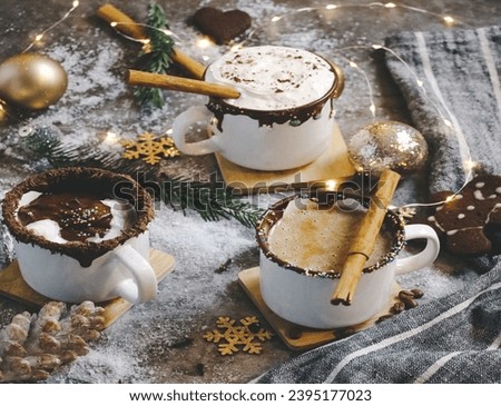 Coffee cup and tea cup together picture 