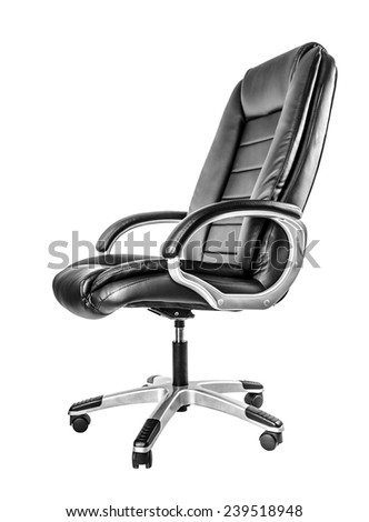 Leather Office Chair Isolated On A white