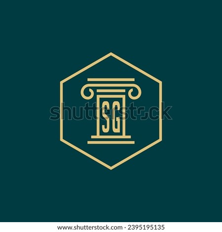 initials monogram logo design template law firm attorney creative logo modern
