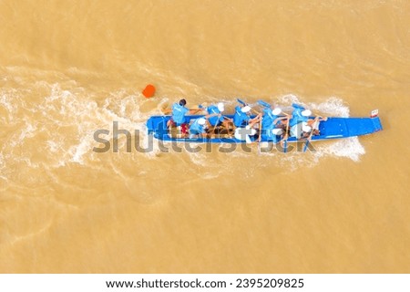 Composite boat racing on the river