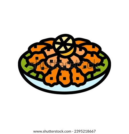 lentil kofte turkish cuisine color icon vector. lentil kofte turkish cuisine sign. isolated symbol illustration
