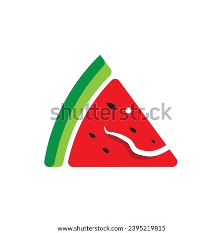 horse watermelon logo design illustration.