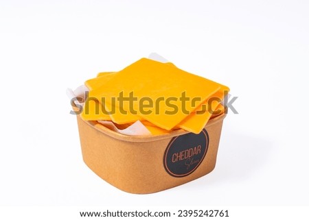 cheese in high resolution image and isolated in white with blurry ends