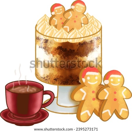 attractive Christmas cakes and drinks