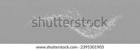  Festive white glowing dust png. Magical shimmering or flying cloud in glowing dust. Dust for holiday decorations, Discount Merry Christmas, Sale, discount, banner. Beautiful holiday flyer template. Royalty-Free Stock Photo #2395301903