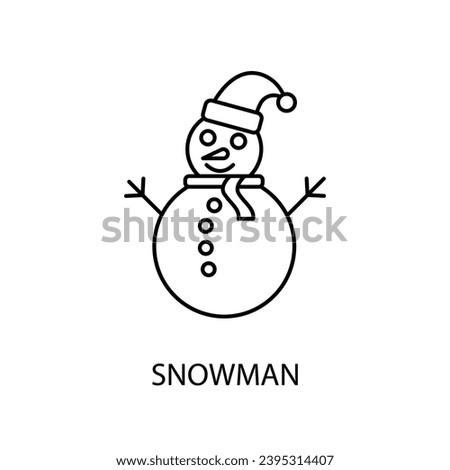 snowman concept line icon. Simple element illustration. snowman concept outline symbol design.