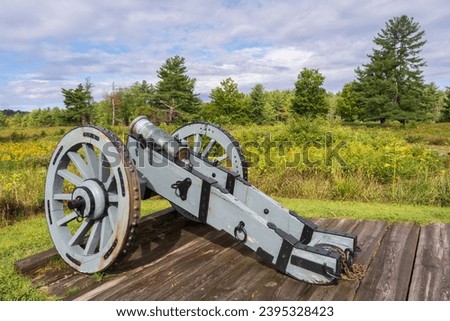 Field artillery at Saratoga National Historical Site in Upstate New York Royalty-Free Stock Photo #2395328423