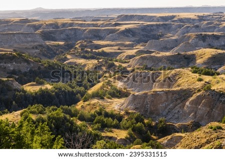 Badlands at Theodore Roosevelt National Park in Western North Dakota Royalty-Free Stock Photo #2395331515