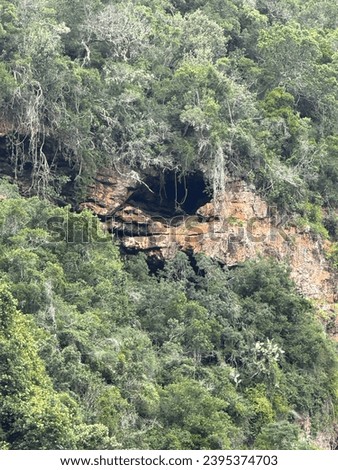 Heart shaped cave in the mountain side