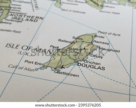 Map of the Isle of Man, United Kingdom, world tourism, travel destination