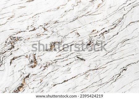 White marble texture with dark and brown layers. Royalty-Free Stock Photo #2395424219