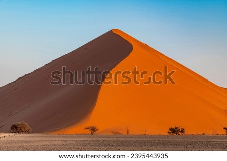 Dune 45 at sunset, Namib-Naukluft National Park, Sesriem, Namibia Royalty-Free Stock Photo #2395443935