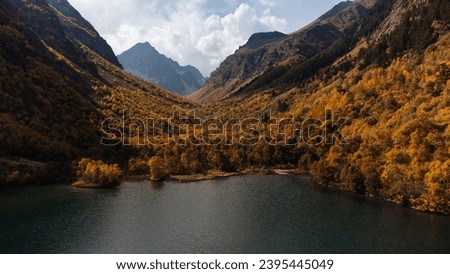 Baduk lake in the autumn mountains