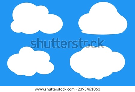 illustration of beautiful white clouds on a blue background
