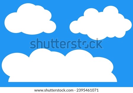 illustration of beautiful white clouds on a blue background