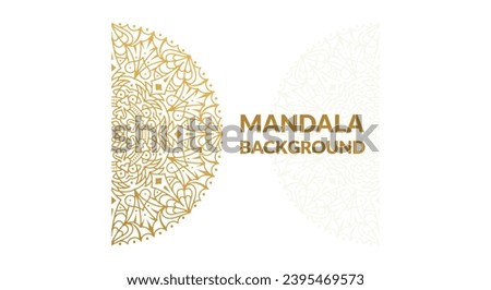 Golden mandala on a white background. The mandala is perfectly symmetrical and features a variety of intricate geometric patterns. The gold color is rich and vibrant and it contrasts