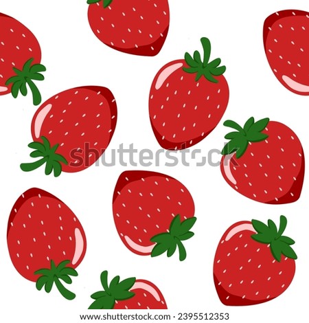 strawberry seamless pattern vector to use for wall paper background, gift wrapping paper, fabric, book, note cover and various decorate.