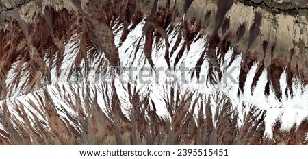 The Devil's backbone,  abstract photographs of the frozen regions of the earth from the air, abstract naturalism.