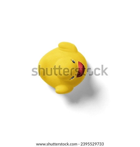 Yellow Rubber Duck on black Background