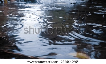Picture of water during rain