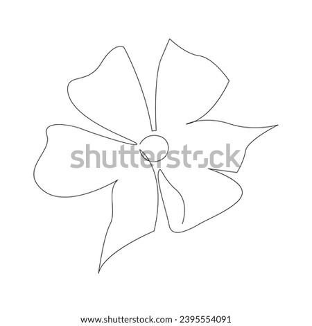 Ribbon one line continuous outline vector art drawing and simple minimalist design