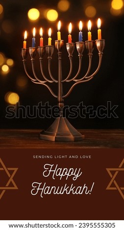 Happy Hanukkah Days Social Media Background Image 