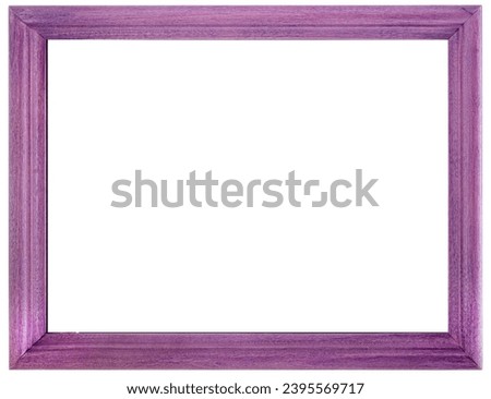 Antique Color fuchsia Pink Classic Old Vintage Wooden Rectangle mockup canvas frame isolated on white. Blank diverse subject molding baguette. Design element. use for paint, mirror