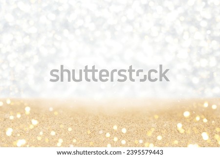 Christmas shiny silver gold background with bokeh
