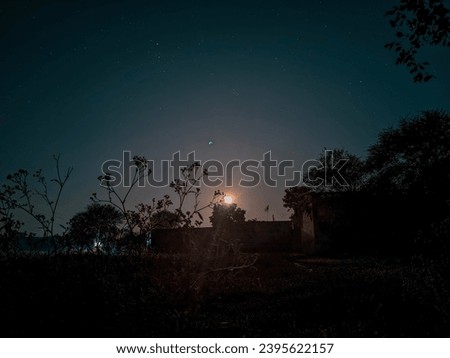 Long exposure shot in dark sky