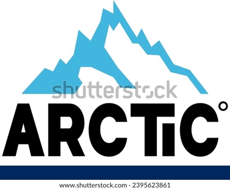 Arctic Snow mountain vector icon on white background. Mountains vector logo. Mountains vector clip art icon.