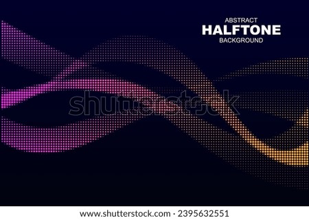 Monochrome gradient halftone dots background. Vector illustration.