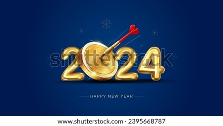 2024 business and financial target concept design. Poster of hitting target. “SHOTLISTbanking” Royalty-Free Stock Photo #2395668787
