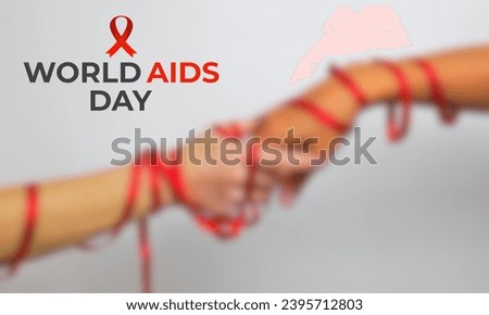 WORLD AIDS DAY CONCEPT IMAGE IN BLURRED BACKGROUND