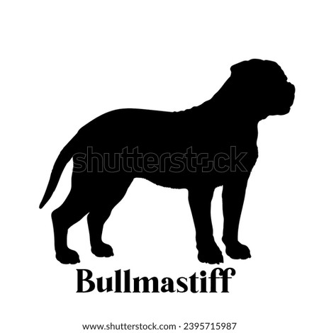 Bullmastiff Dog silhouette dog breeds dog monogram logo dog face vector