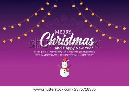 Merry Christmas banner and Happy New Year banner, social media cover and web banner, Merry Christmas design for greeting card, Vector Merry xmas snow flake header, Christmas banner or wallpaper 