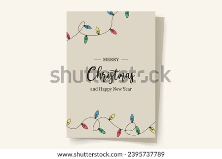 Christmas greeting card with unique ornaments