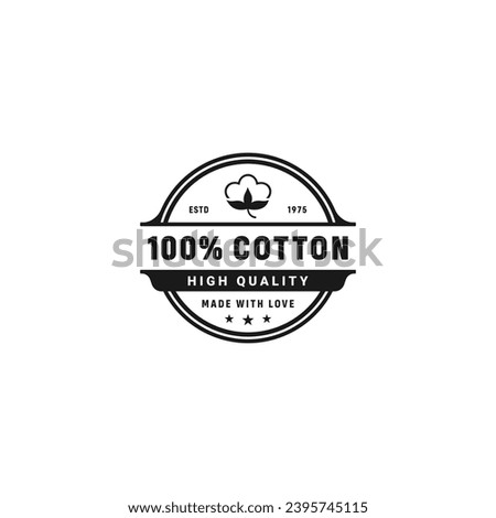 100% Cotton Label or 100% Cotton Logo Vector For Product. Best 100% Cotton logo for product packaging design element, print design, and more about 100% cotton.