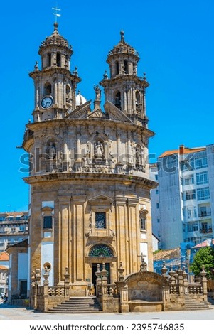 Iglesia de la Virgen Peregrina church at Pontevedra, Spain. Royalty-Free Stock Photo #2395746835
