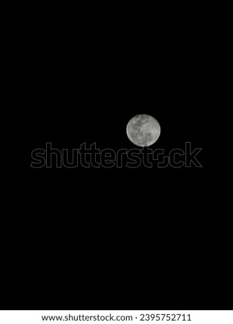 the moon picture at the clear night sky