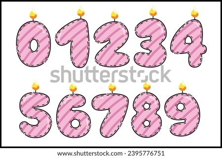 Handcrafted Birthday Girl number color creative art typographic design