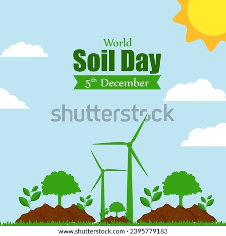 Vector illustration of World Soil Day social media feed template