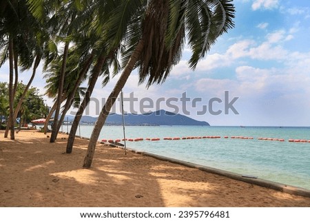Bang Saray beach in Pattaya city, Thailand Royalty-Free Stock Photo #2395796481