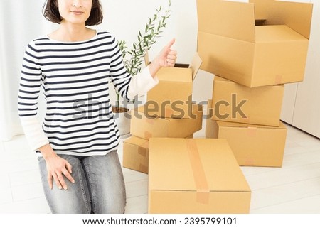 A woman preparing to move.
