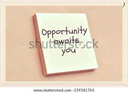 Text opportunity awaits you on the short note texture background