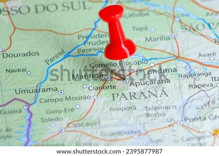 Apucarana, Brazil pin on map