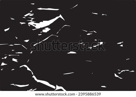 black grungy cracked texture of rough weathered wall, vector illustration background texture